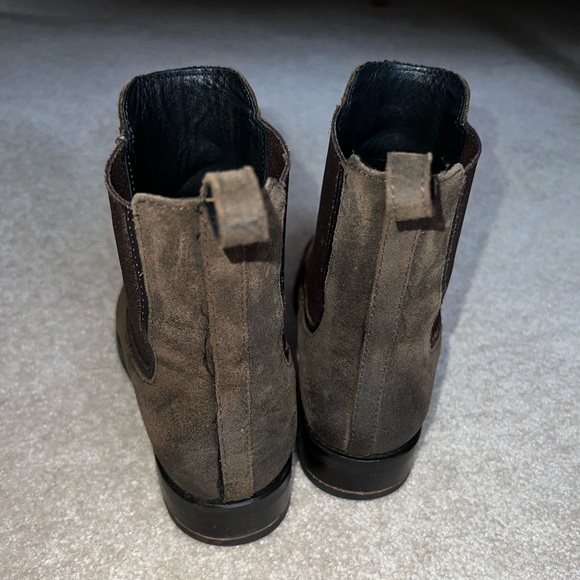 Thursday Duchess Boots in Dark Olive Suede - Picture 4 of 8